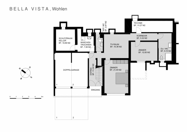 Plan EInfamilienhaus Untergeschoss